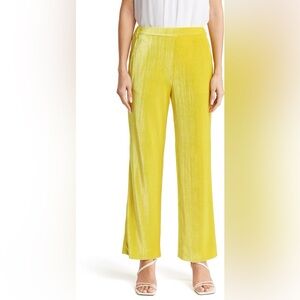 St. John Crushed Velvet Pants Citrine Size XS